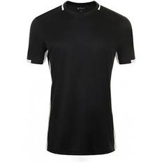 Sol's Mens Classico Contrast Short Sleeve Football T-Shirt - Black/White