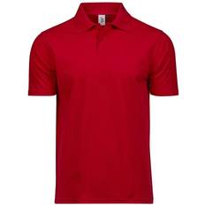 Tee jays Mens Power Pique Organic Polo Shirt (3XL) (Red)