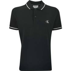 Calvin Klein Elastane/Lycra/Spandex Tops Calvin Klein Slim Polo Shirt - Black