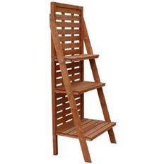 Outsunny Wood 3Tier Outdoor Plant Ladder