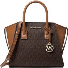 Michael Kors Crossbody Bags Michael Kors Avril Small Logo Top-Zip Satchel - Brn/Acorn