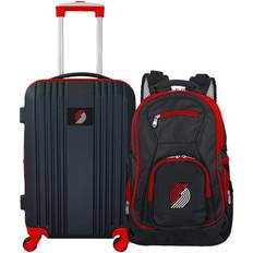 Mojo NBA Portland Trailblazers 2-Piece Set Luggage and Backpack, Black