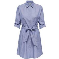 Only JdY Women's Jdyhall 3/4 Shirt Wvn Noos Dress, Wedgewood/Stripes:white