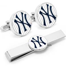 Cufflinks New York Yankees Silvertone Team Logo Tie Clip Set