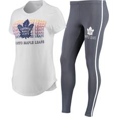 Concepts Sport Women's White/Charcoal Toronto Maple Leafs Sonata T-Shirt & Leggings Set