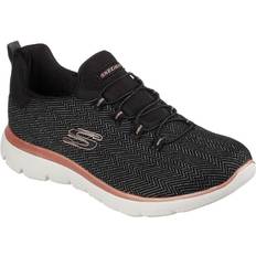 Skechers Summits W - Black Mesh/Rose Gold Trim