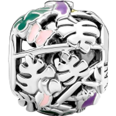 Pandora Jungle Creatures & Leaves Charm - Silver/Multi