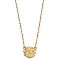 LogoArt Women's Minnesota Twins 18'' 10k Pendant Necklace