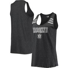 New Era Women's Heathered Brooklyn Nets Scoop-Neck Racerback Tank Top