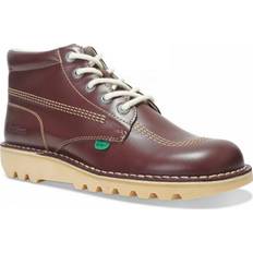 Men - Red Ankle Boots Kickers Kick Hi Core Leather - Dark Red