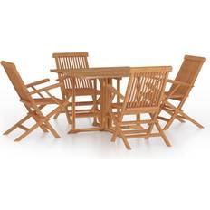 vidaXL 3096576 Patio Dining Set, 1 Table incl. 4 Chairs