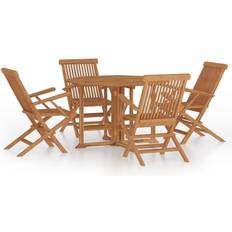 vidaXL 3096574 Patio Dining Set, 1 Table incl. 4 Chairs