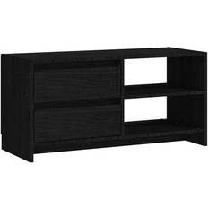 Black TV Benches vidaXL 80x31x39cm TV Bench 80x39cm