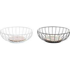 Black Fruit Bowls Dkd Home Decor - Fruit Bowl 28cm 2pcs