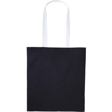 Nutshell Varsity Shopper Long Handle Tote Bag - Black/White