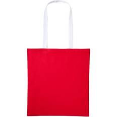 Nutshell Varsity Shopper Long Handle Tote Bag - Red/White