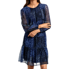 Knee Length Dresses - White Tommy Hilfiger Paisley Knee Dress - Blue