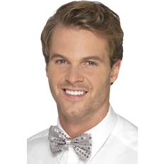 Smiffys Sequin Bow Tie Silver