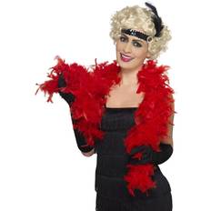 Feathers & Boa Accessories Fancy Dress Smiffys Feather Boa Red