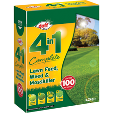 Doff Plant Nutrients & Fertilizers Doff 4 in 1 Complete Lawn Feed Weed & Moss Killer 3.2kg