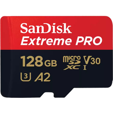 Class 10 - microSDXC Memory Cards & USB Flash Drives SanDisk Extreme Pro microSDXC Class 10 UHS-I U3 V30 A2 200/90MB/s 128GB