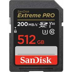 SanDisk SDXC Extreme Pro 512GB 200MB/s UHS-I C10 V30 U3