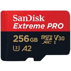 256 GB - USB 3.0/3.1 (Gen 1) Memory Cards & USB Flash Drives SanDisk Extreme Pro microSDXC Class 10 UHS-I U3 V30 A2 200/140MB/s 256GB