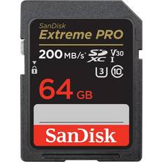 64 GB - USB-A Memory Cards & USB Flash Drives SanDisk Extreme Pro SDXC Class 10 UHS-I U3 V30 200/90MB/s 64GB