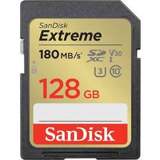 SanDisk 128 GB - microSDXC Memory Cards & USB Flash Drives SanDisk Extreme microSDXC Class 10 UHS-I U3 V30 180/90MB/s 128GB