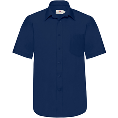 Fruit of the Loom Short Sleeve Poplin Shirt M - Navy