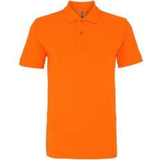 ASQUITH & FOX Men's Plain Short Sleeve Polo Shirt - Orange