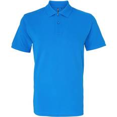 ASQUITH & FOX Men's Plain Short Sleeve Polo Shirt - Sapphire
