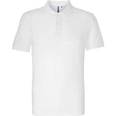 ASQUITH & FOX Men's Plain Short Sleeve Polo Shirt - White