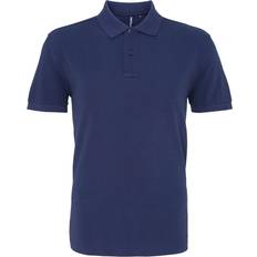 ASQUITH & FOX Men's Plain Short Sleeve Polo Shirt - Denim