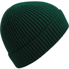 Beechfield Engineered Knit Ribbed Beanie - Bottle Green