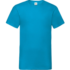 Fruit of the Loom Valueweight V-Neck Short Sleeve T-shirt M - Azure Blue
