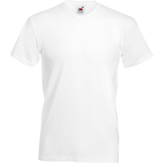 Fruit of the Loom Valueweight V-Neck Short Sleeve T-shirt M - White