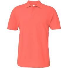 Gildan Softstyle Short Sleeve Double Pique Polo Shirt M - Bright Salmon