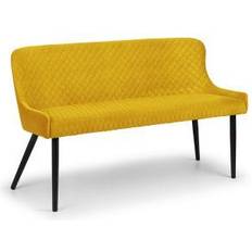 Julian Bowen Luxe High Back Mustard Bench