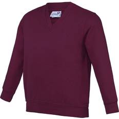 AWDis Kid's Academy V-Neck Sweatshirt - Burgundy (AC003J)