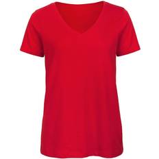 B&C Collection Womens Favourite Organic V-Neck T-shirt - Red