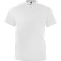 Sol's Mens Victory V Neck Short Sleeve T-shirt - White