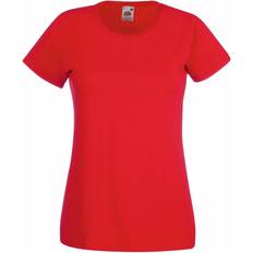 Fruit of the Loom Womens Valueweight Short Sleeve T-shirt 5-pack - Red