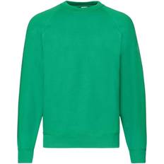 Sweatshirts - Women Jumpers Fruit of the Loom Classic Raglan Sweatshirt - Kelly Green