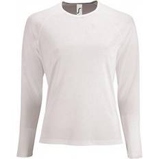 Sol's Womens Sporty Long Sleeve Performance T-shirt - White