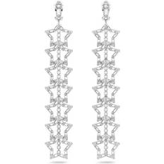 Swarovski Stella Star Clip Earrings - Silver/Transparent