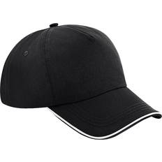 Beechfield Authentic 5 Panel Cap - Black/White