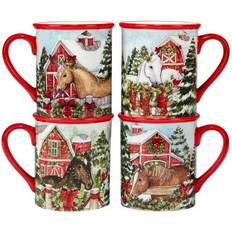 Certified International Homestead Christmas Cup & Mug 47.3cl 4pcs