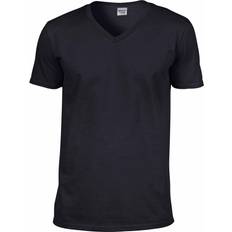 Gildan Soft Style V-Neck Short Sleeve T-shirt M - Black