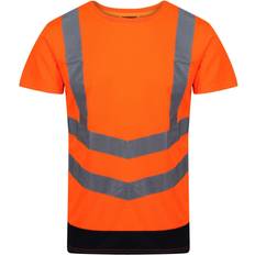 Regatta Mens Pro Hi-Vis Short-Sleeved T-Shirt (Orange/Navy)